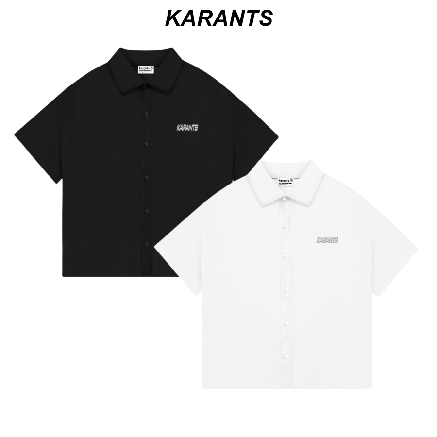 KEMEJA Karants เสื้อเปล่ามีโลโก้โลหะ – Cropped Boxy Short, Premium Cool Cotton, Unisex –KR256