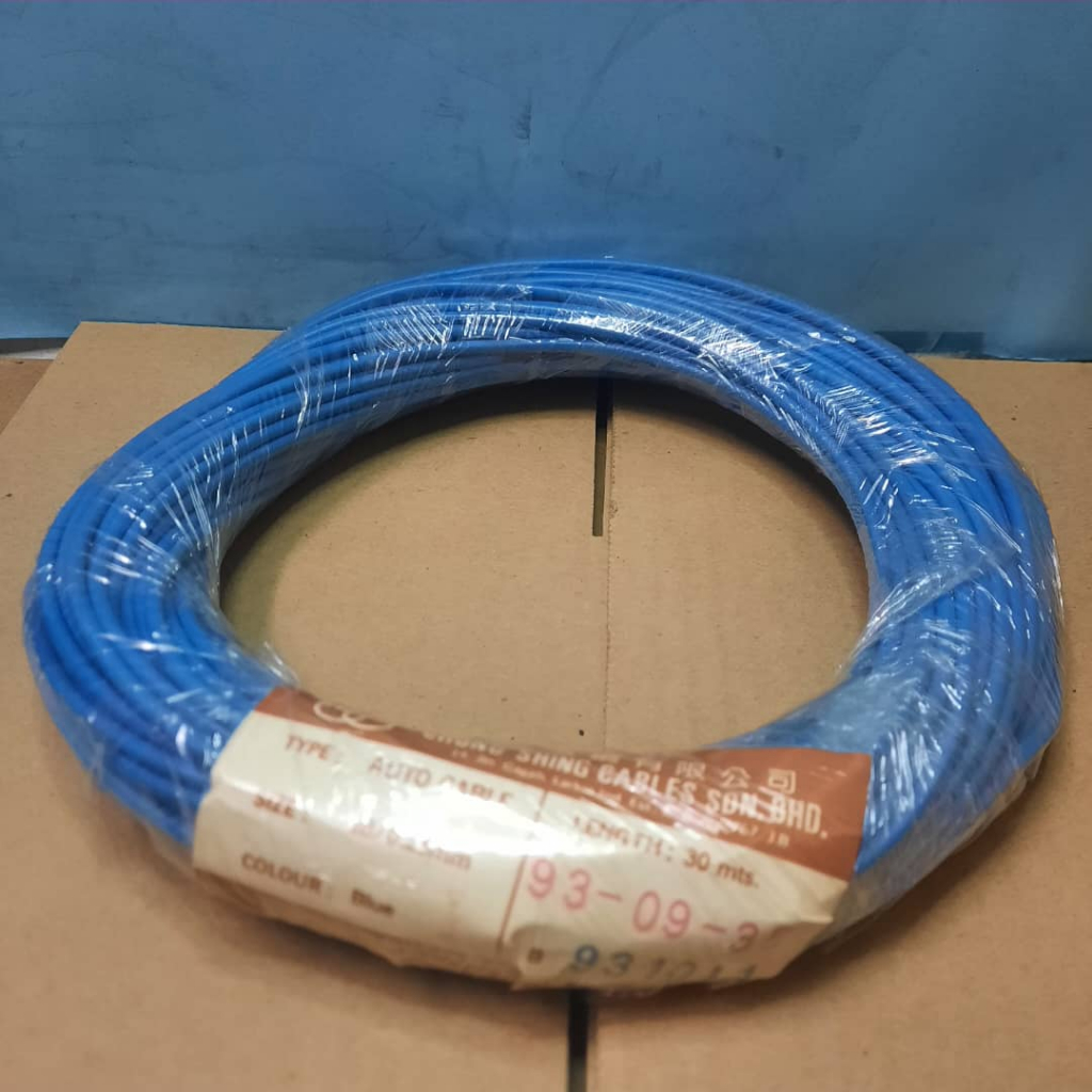สาย COPPER /WIRE SIZE 28/0.26MM 18 AWG, 30m, สีฟ้า, สายรถ/LORRY อัตโนมัติ, MADE IN