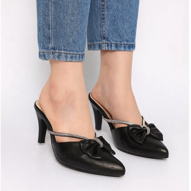 (จัดส่ง 24 ชั่วโมง) PREMIUM RIBBON BOUTIQUE WOMEN WEDGES HEELS KASUT RAYA