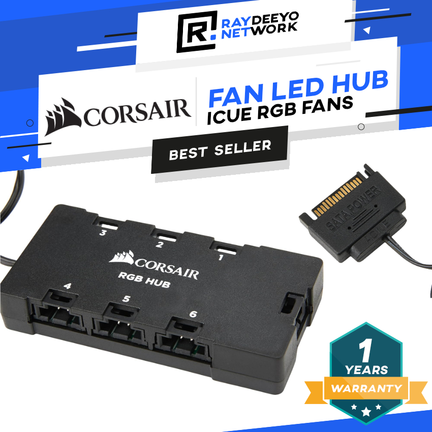 Corsair RGB Fan LED Hub [6 พอร์ต สําหรับแฟนๆ Corsair RGB]
