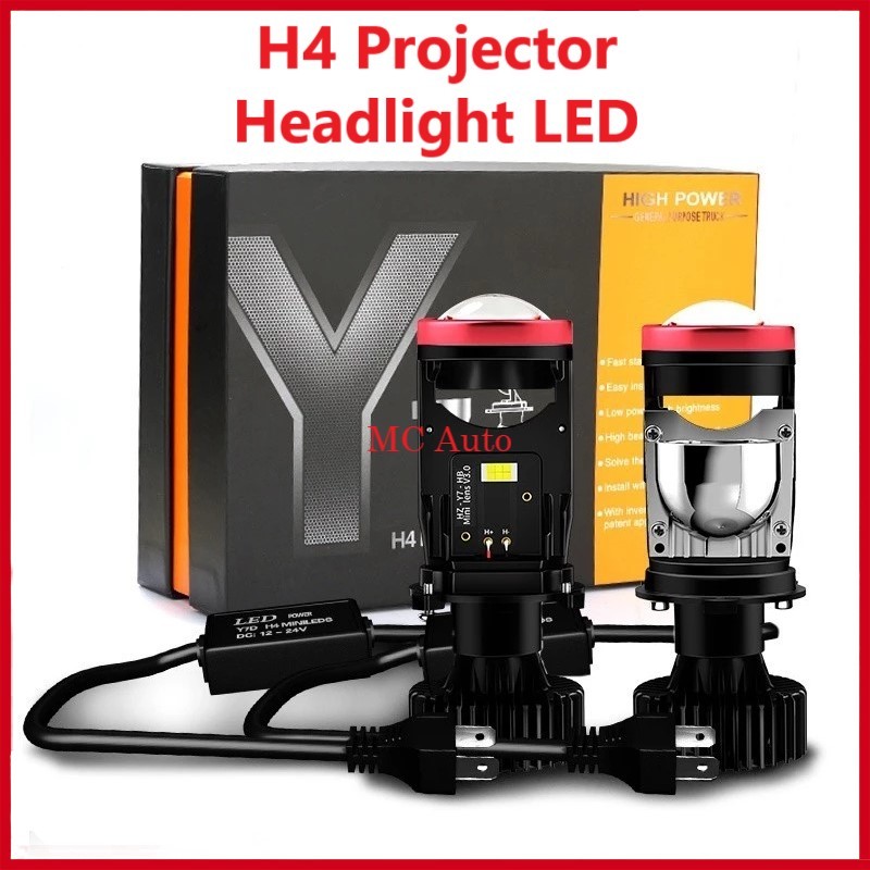 Super โปรเจคเตอร์ 180W ไฟหน้ารถ LED Y7D Y6D โปรเจคเตอร์หัว LED Lampu Kereta โคมไฟ LED LIght Canbus