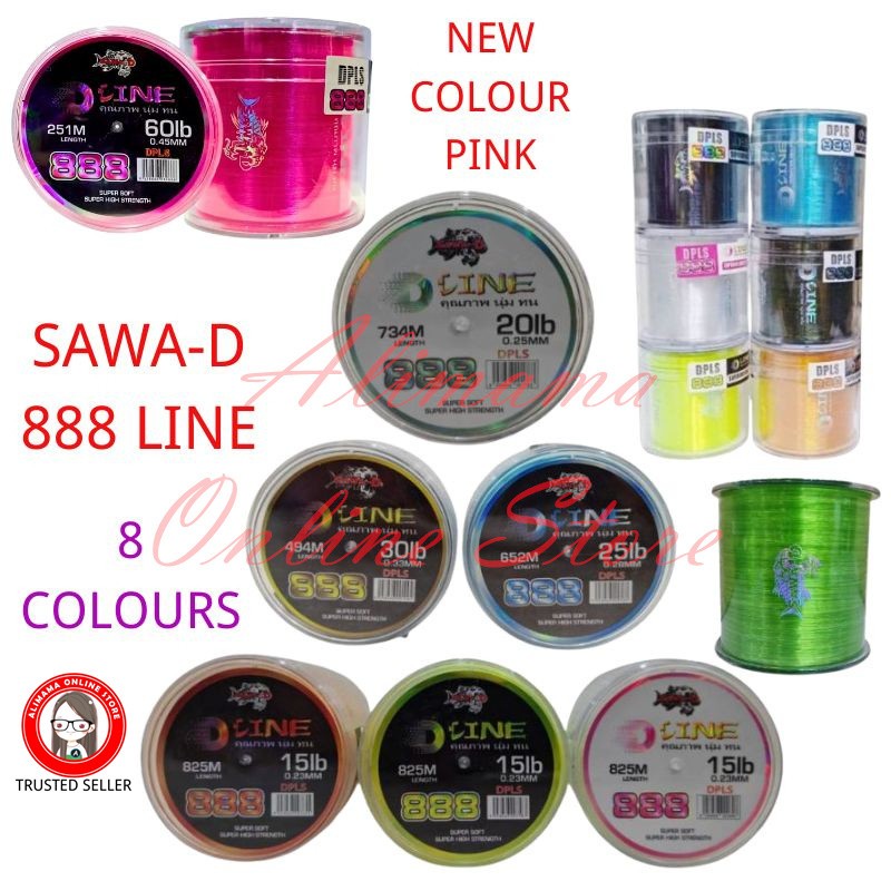 SAWA-D D LINE 888 MONO FISHING LINE TALI PANCING PERAMBUT SAWAD