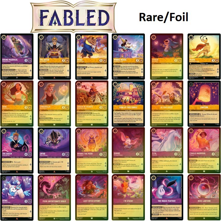 Lorcana TCG Fabled (ชุดที่ 9) (139-204/204) / การ์ดฟอยล์เดี่ยว (อังกฤษ)