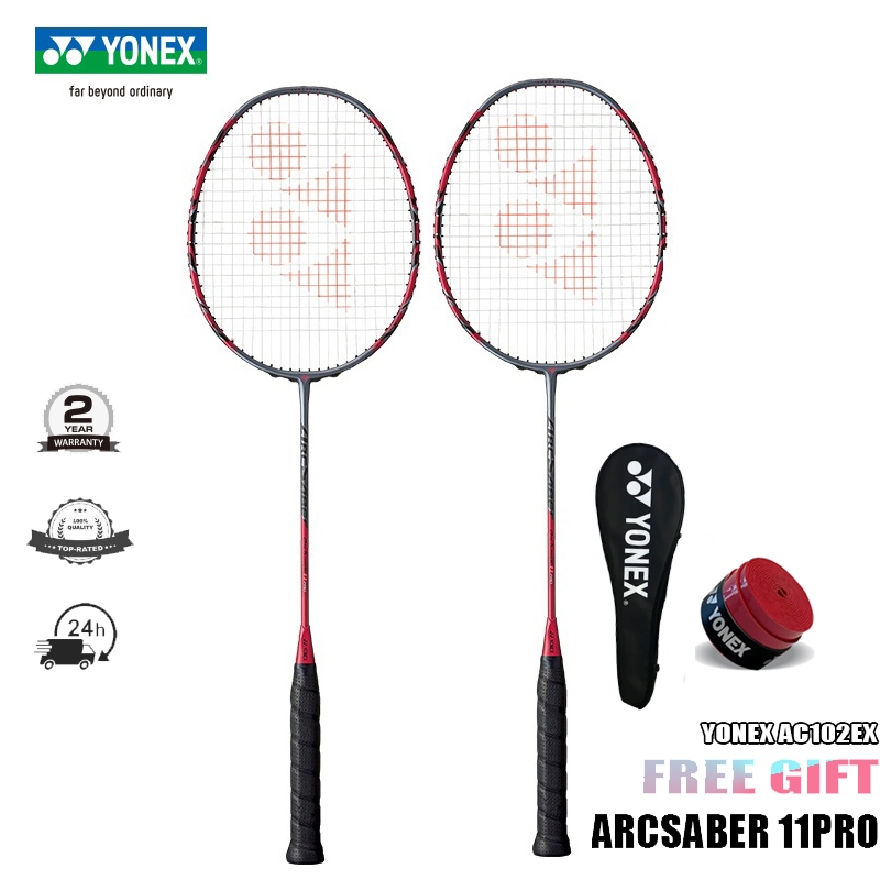 24 SHIP YONEX ARCSABER 11 PRO ไม้แบดมินตันคาร์บอนเต็มเดี่ยว 4U 82g พร้อมกระเป๋าฟรี