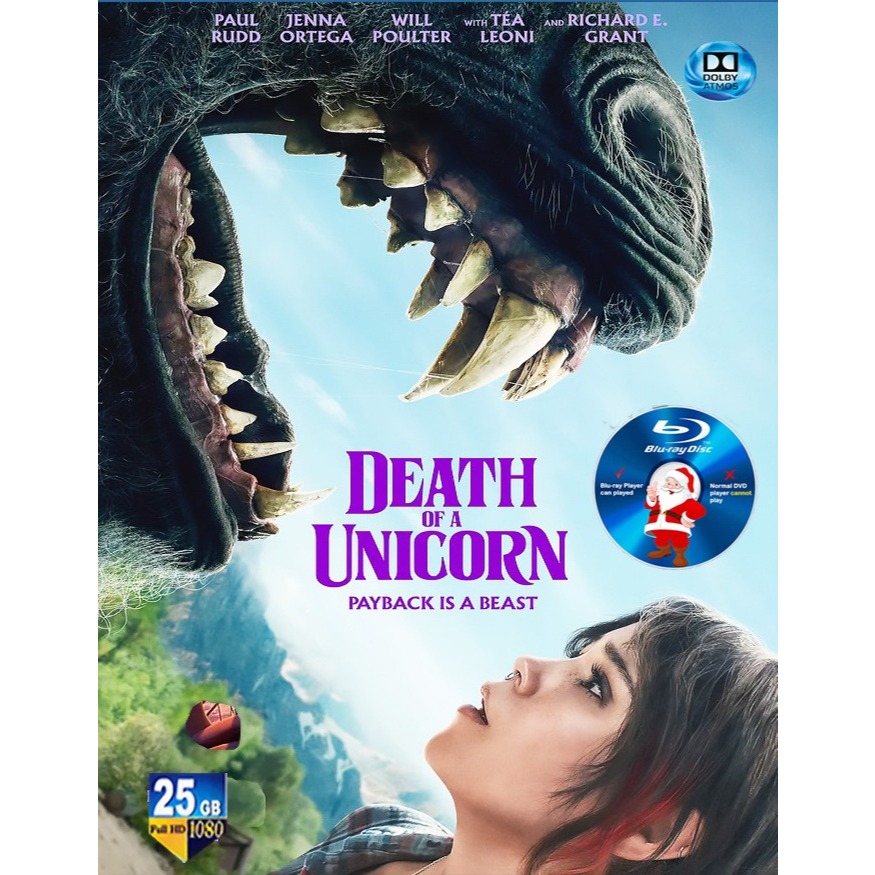 E-BLURAY Death of a Unicorn (2025) ATMOS TRUE-HD 7.1 Horror/Comedy Jenna Ortega Paul Rud ENGLISH MOV