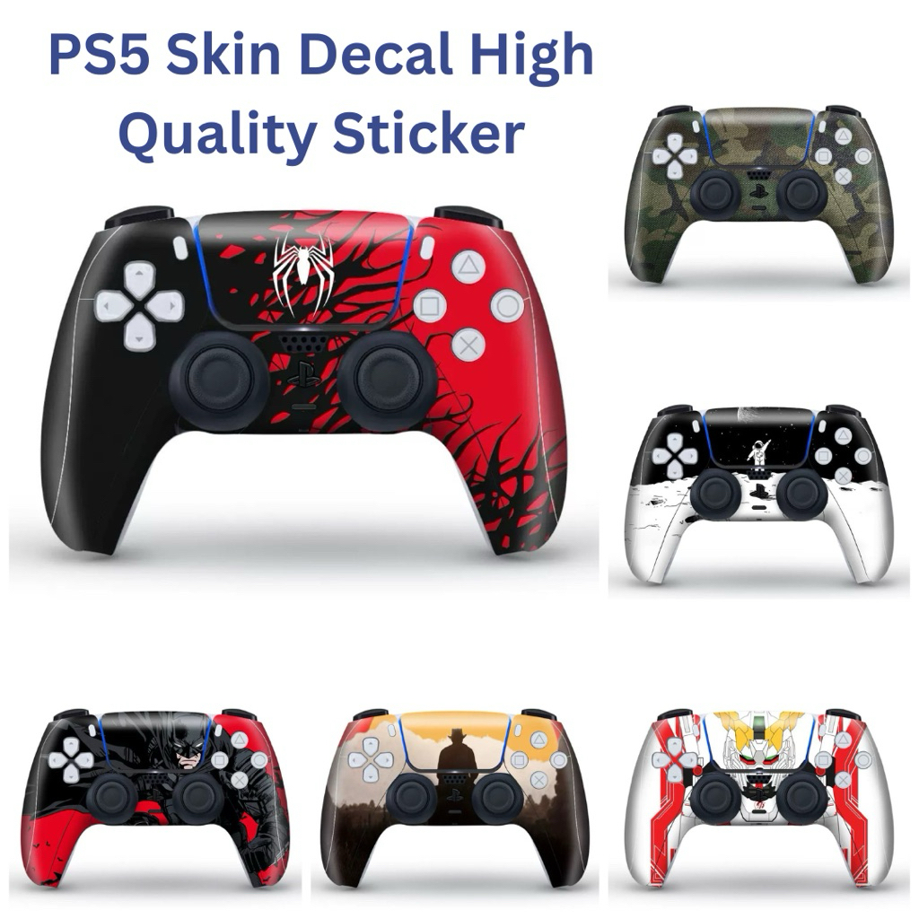 PS5 สติกเกอร์ผิว PS5 สติกเกอร์ PS5 Controller ผิว PS5 Controller สติกเกอร์ PVC คุณภาพสูงกันน้ํา