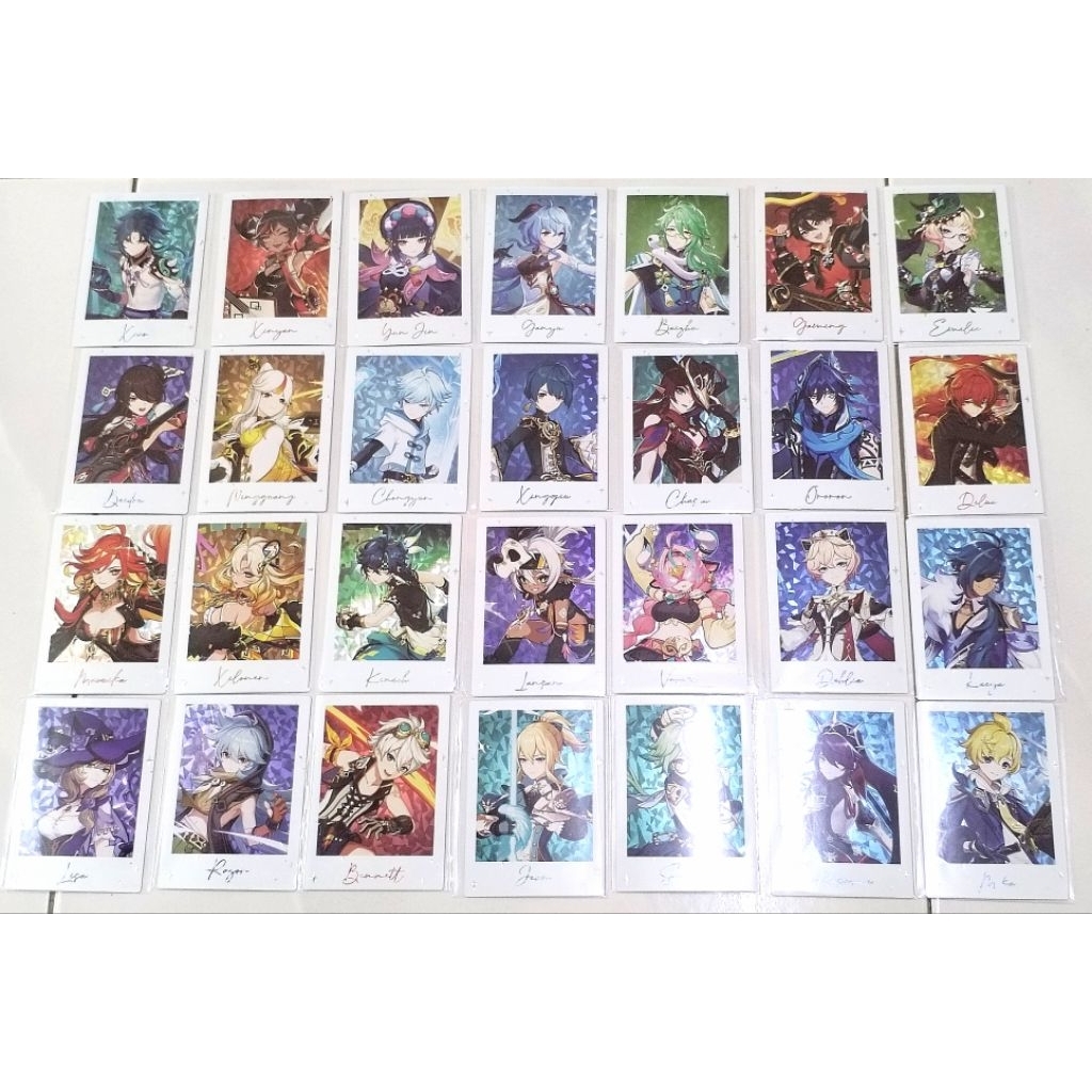 การ์ดคอลเลกชันตัวละคร Genshin Impact อย่างเป็นทางการของ Genshin Impact Series กล่องพิมพ์การเดินทาง X