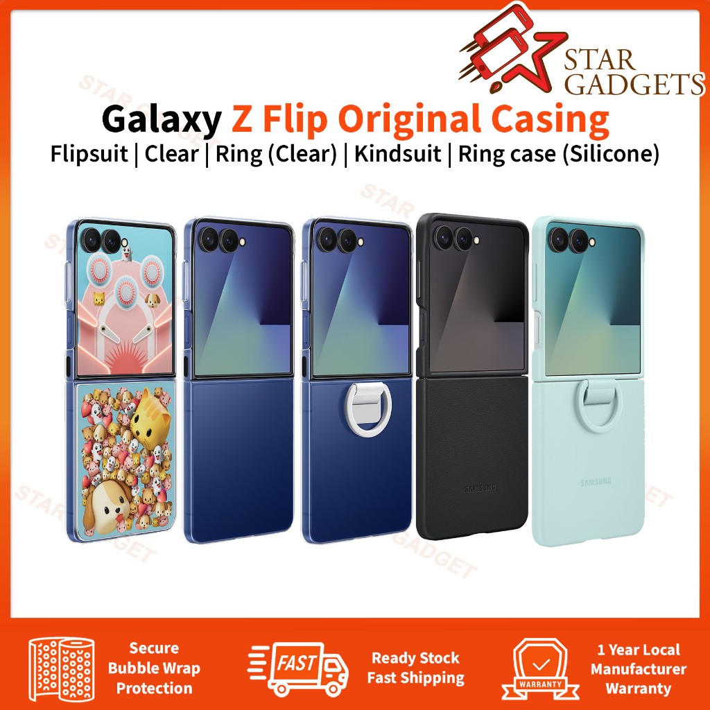 เคส Samsung Galaxy Z Flip 7 [Flipsuit Clear Ring (ใส) Kindsuit Ring (ซิลิโคน)]