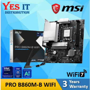 MSI PRO B860M-B WIFI (DDR5/LGA 1851)+Intel Ultra 5/7 225/225F/245K/245KF/265/265F