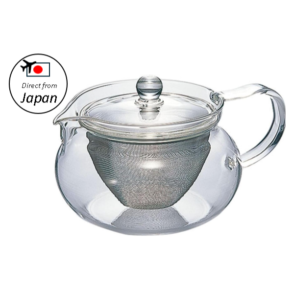【Direct from Japan】 HARIO ChaCha Kyusu “Maru” Teapot 450mL (Glass)