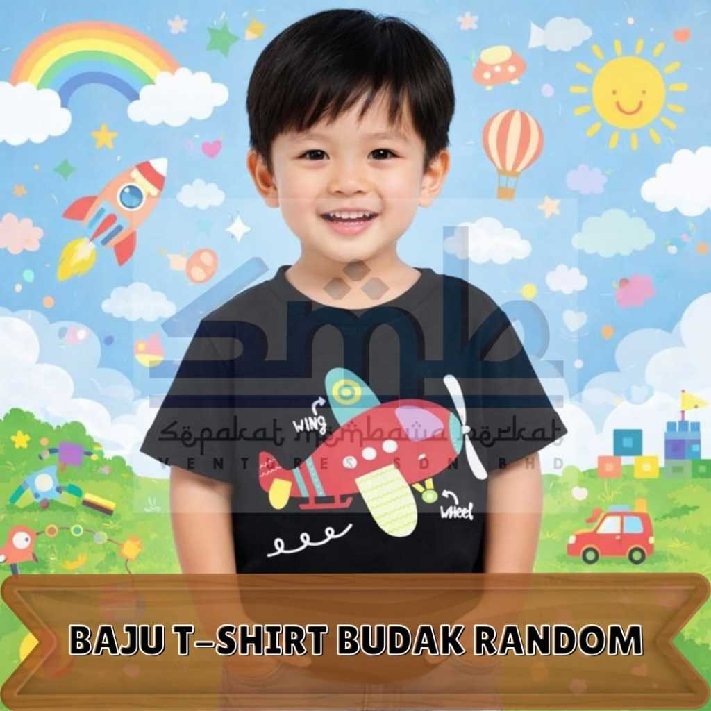 (PMN) เสื้อยืดผ้าฝ้ายสําหรับเด็กผู้ชาย เสื้อผ้าเด็ก น่ารัก วัสดุ Cool & Quick-Drying อายุ 2-14