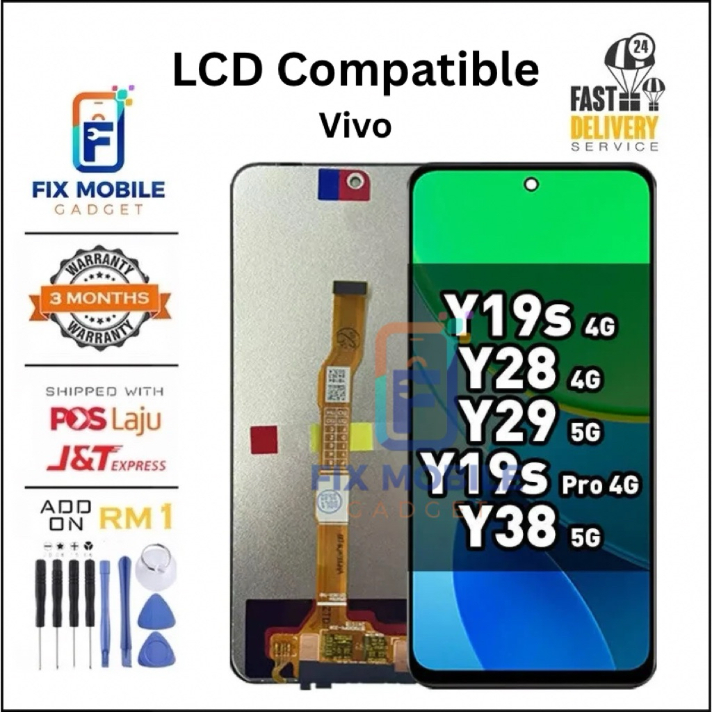 LCD สําหรับ Vivo Y38 5G / Y28 4G / Y29 5G หน้าจอสัมผัส LCD คุณภาพสูง [ Fix Mobile Gadget ]