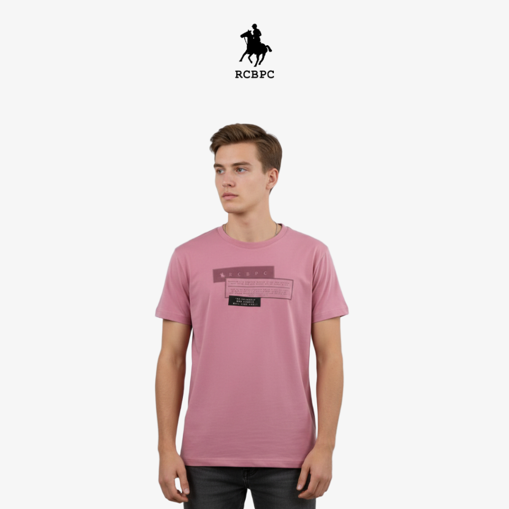 RCBPC เสื้อยืดคอกลมผู้ชาย PMRN50311 - Dusty Pink