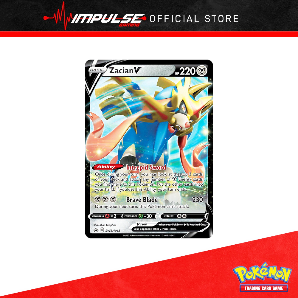 การ์ดโปเกมอน Tcg Eng: SWSH018 Zacian V