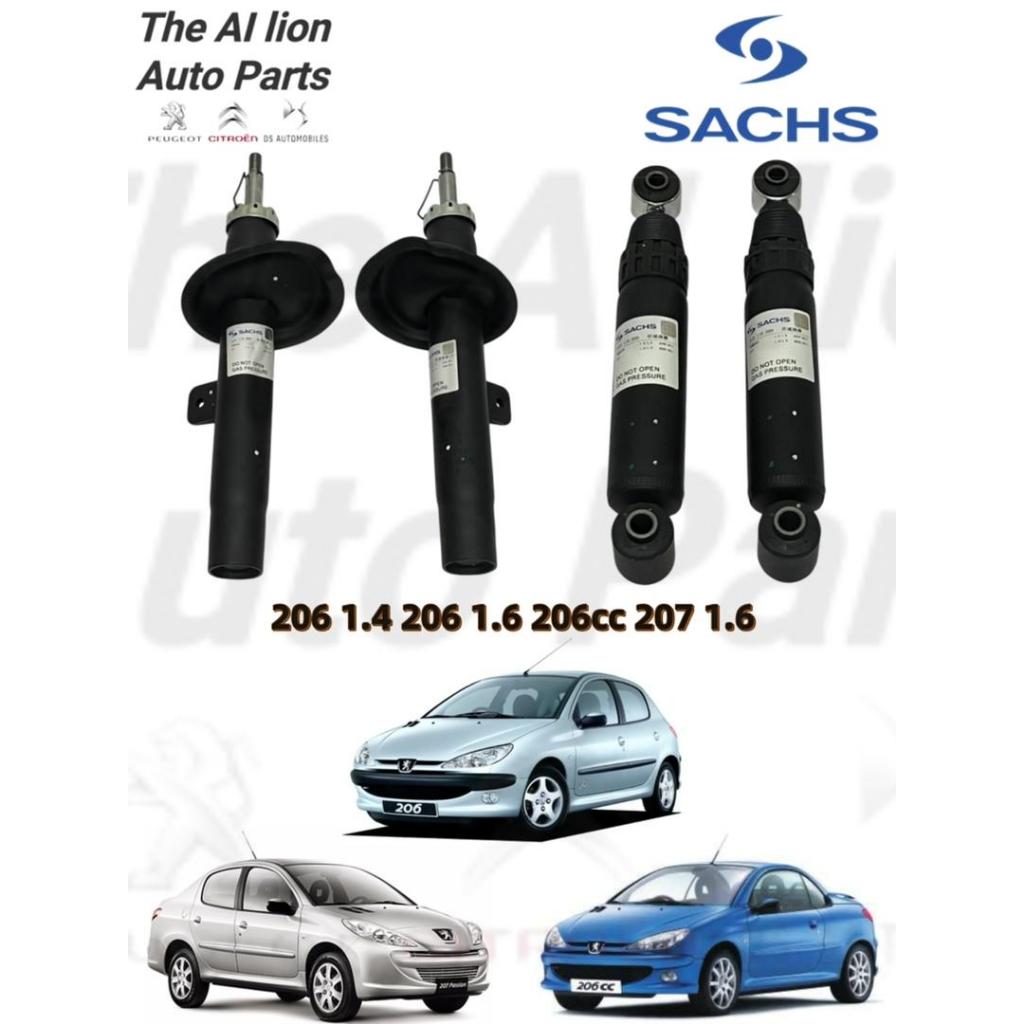 โช้คอัพหน้าและหลัง (SACHS) สําหรับ Peugeot 206 Bestari 1.4cc 206 1.6 206cc 207
