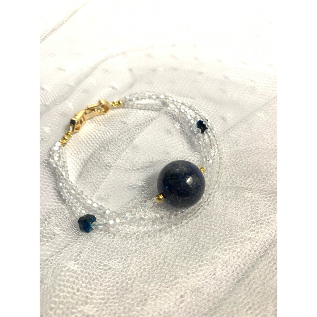 NatLiv Lapis Lazuli เครื่องประดับ Lapis Lazuli สร้อยข้อมือคริสตัลธรรมชาติ Classy เครื่องประดับคริสตั