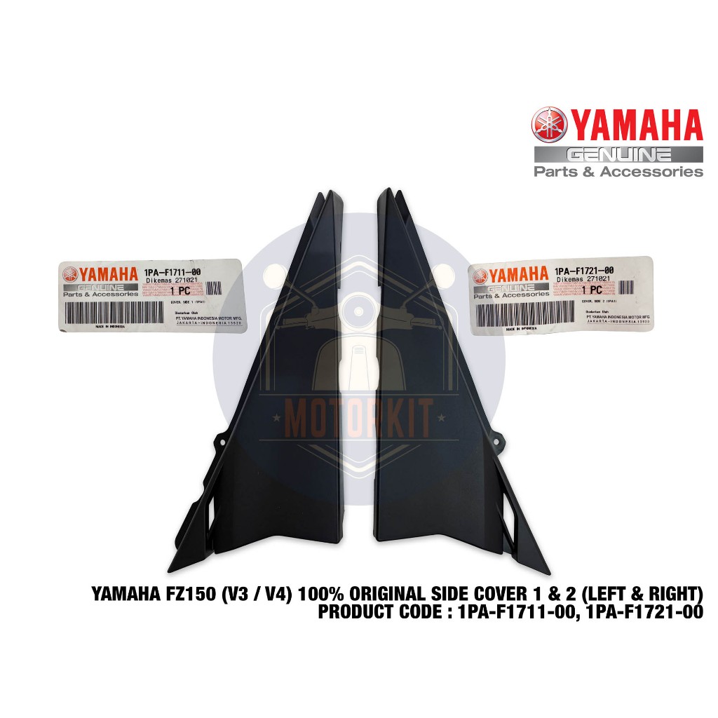YAMAHA FZ150 FI V3 V4 BARU FZ150I ฝาครอบด้านข้าง 1 2 ซ้ายขวา KIRI KANAN ชุด 1PA-F1711-00 1PA-F1731-0