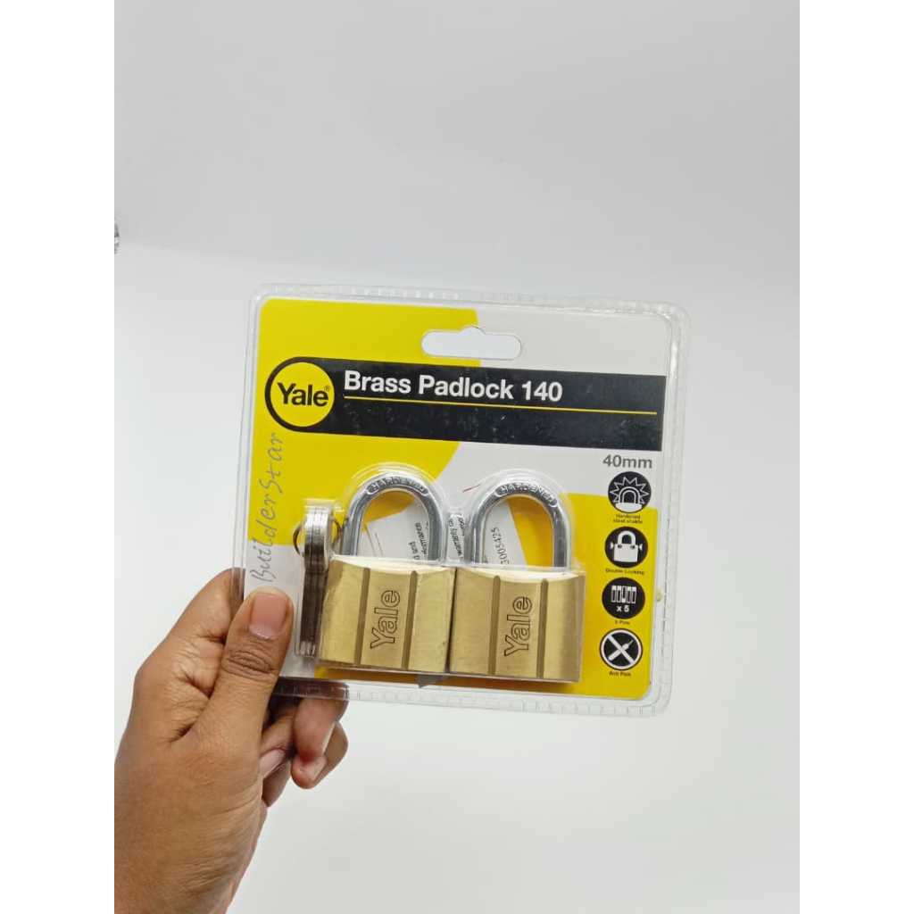 PL140-40KA-2 2PCS 40MM YALE KEYED ALIKE HEAVY DUTY PADLOCK 140