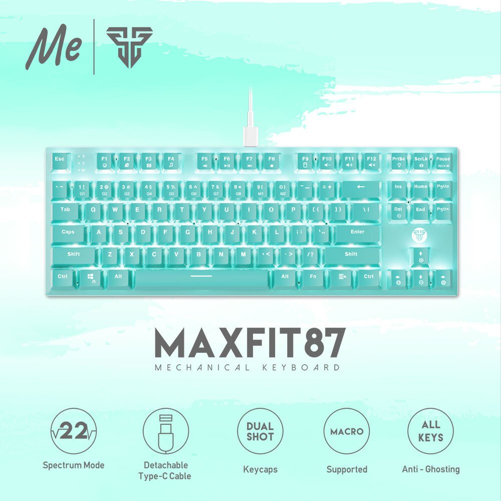Fantech MAXFIT87 Mint Edition คีย์บอร์ดเชิงกล 87 คีย์