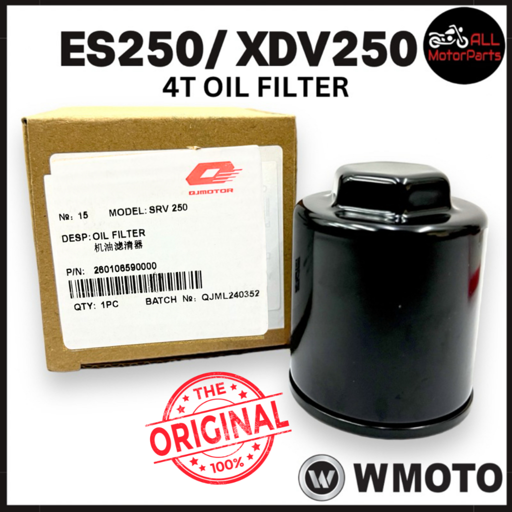 WMOTO ES250 & XDV250 XDV ES250 QJ SRV250 กรองน้ํามันเครื่อง PENAPIS MINYAK 260106590000 ไฟ