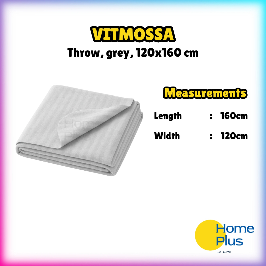 HomePlus ️ VITMOSSA โยน สีเทา 120x160 ซม
