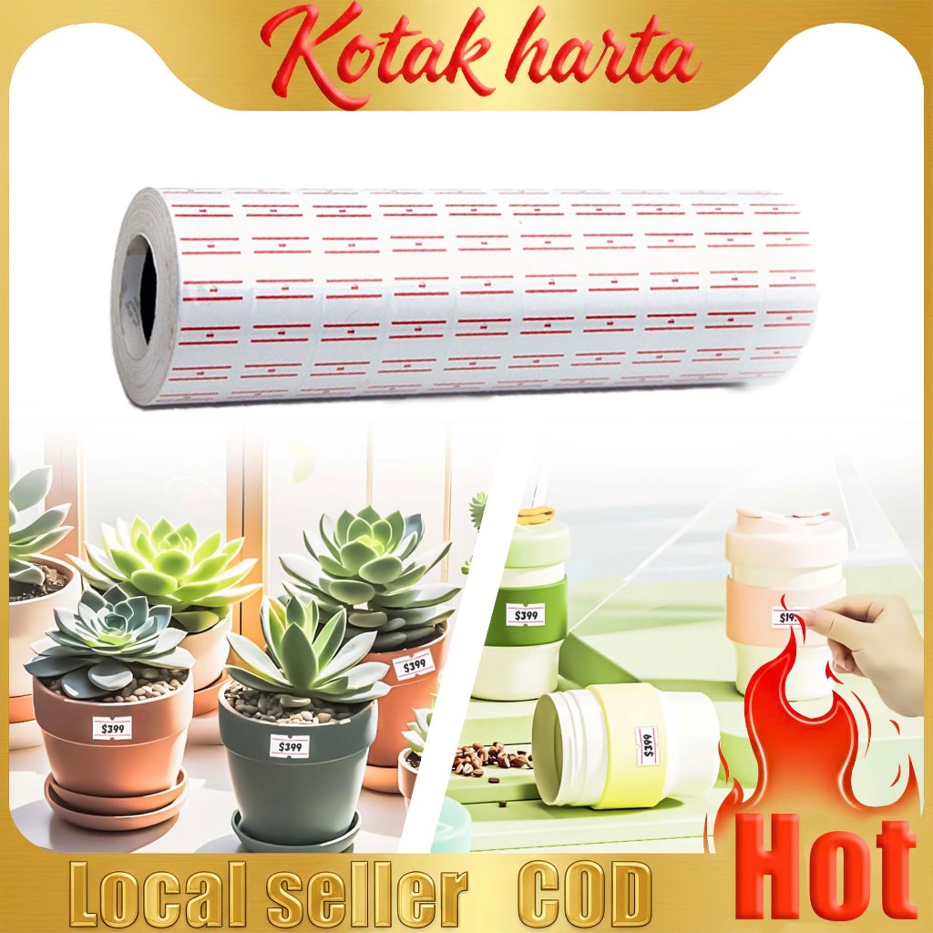 Price Label Tag for Labeller Machine/Single-Row Price Paper Label/Goods Pricing Machine/Expire Stick
