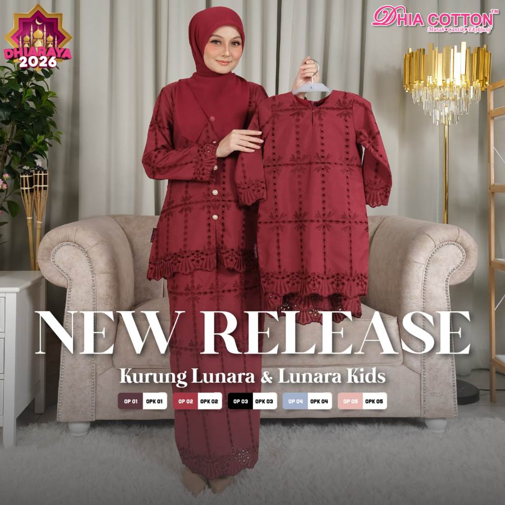 KURUNG LUNARA & LUNARA KIDS EYELET FLORAL EMBROIDERY
