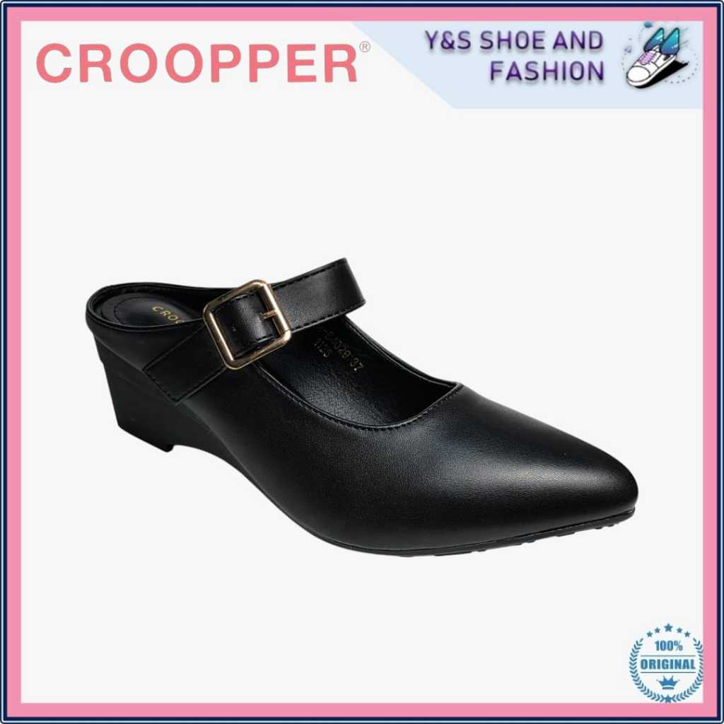 CROOPPER CP52-84029 Ladies Chunky Official Heels - รองเท้าสํานักงานสีดําด้าน