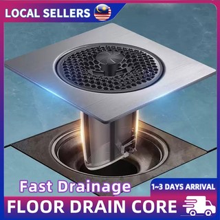 304 Stainless Steel Floor Drain Cover Anti Odor Bathroom Water Trap Penapis Lantai Bilik Mandi Anti Serangga