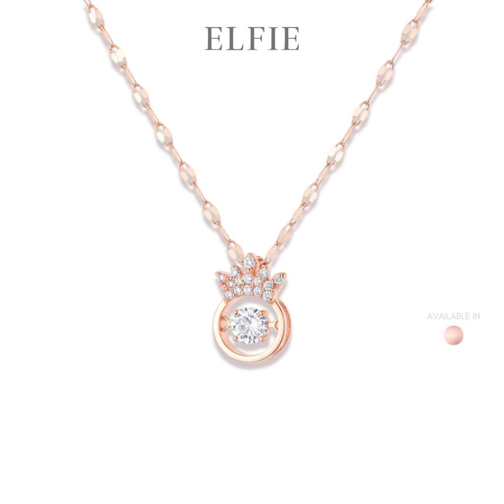 ELFIE Royale Crown Titanium Necklace เป็นมิตรกับผิวหนัง Hypoallergenic