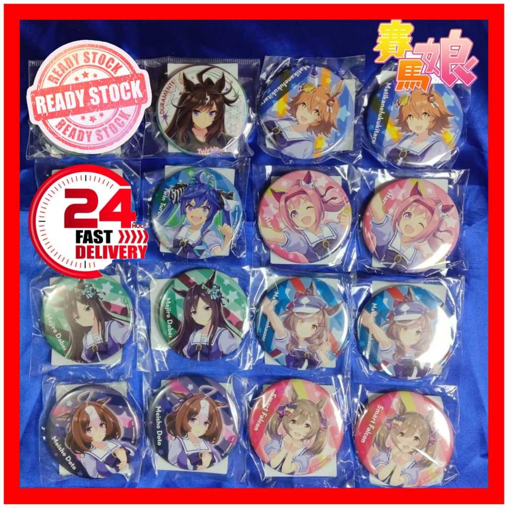 58 มม.Uma Musume Pretty Derdy อะนิเมะ Lencana Butang Pin ปุ่ม Badge พร้อมเข็มกลัด Pin คลิปปก