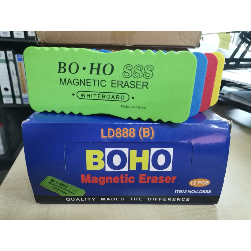 Boho LD888 ไม้ปัดฝุ่นไวท์บอร์ดแม่เหล็กสีสุ่ม