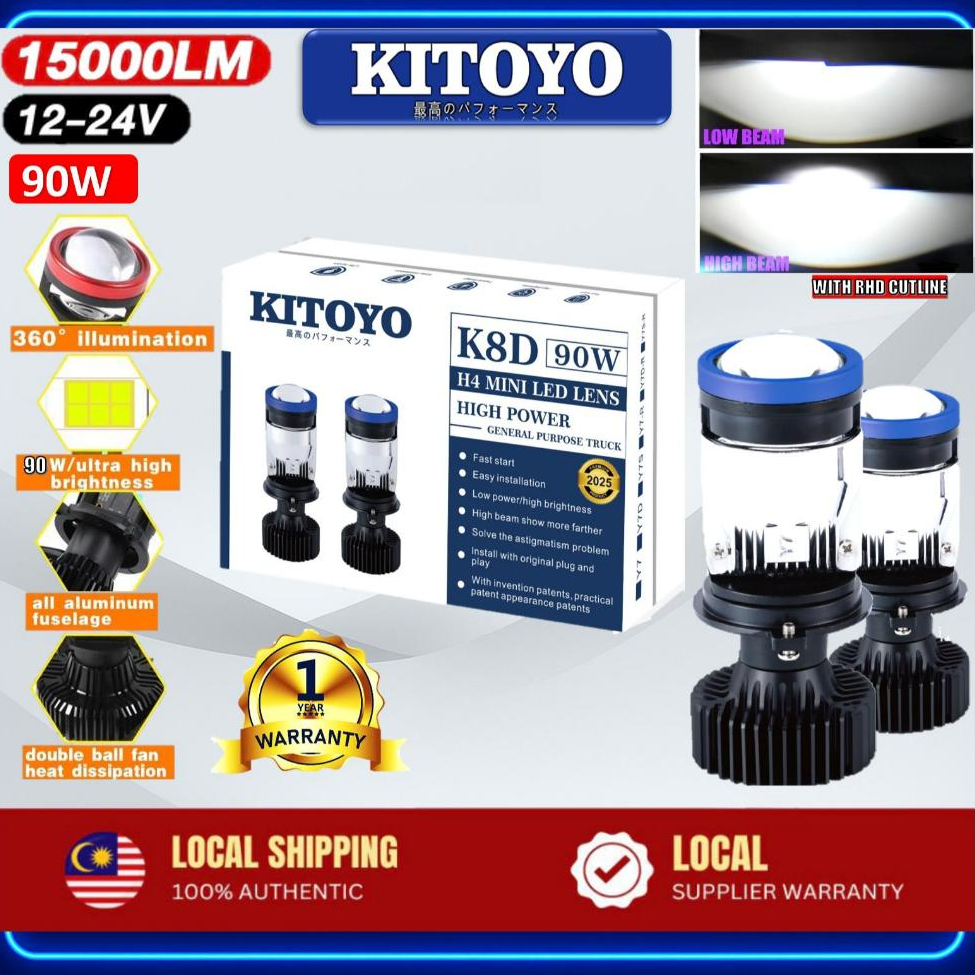 Y6D รถ LED ไฟหน้ารถ LED มินิโปรเจคเตอร์ H4 H7 H11 9005 หลอดไฟ LED ไฟหน้าโปรเจคเตอร์ 6000K