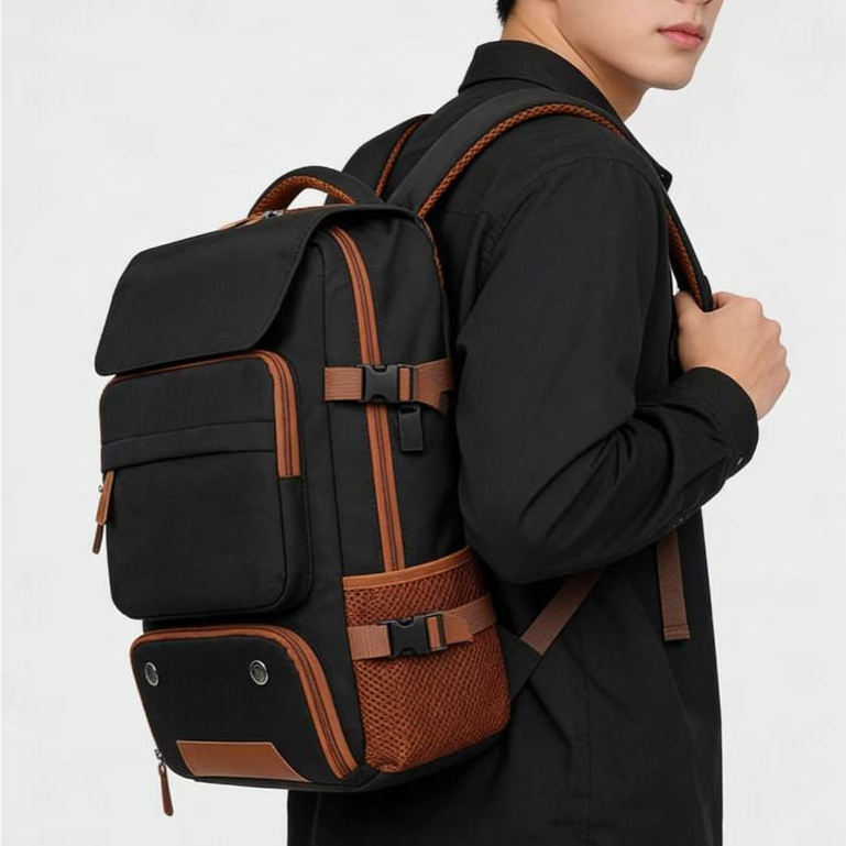 Bagpack Multi Compartment Bag Pack Travel Beg Galas Classic Beg Travel Backpack Viral