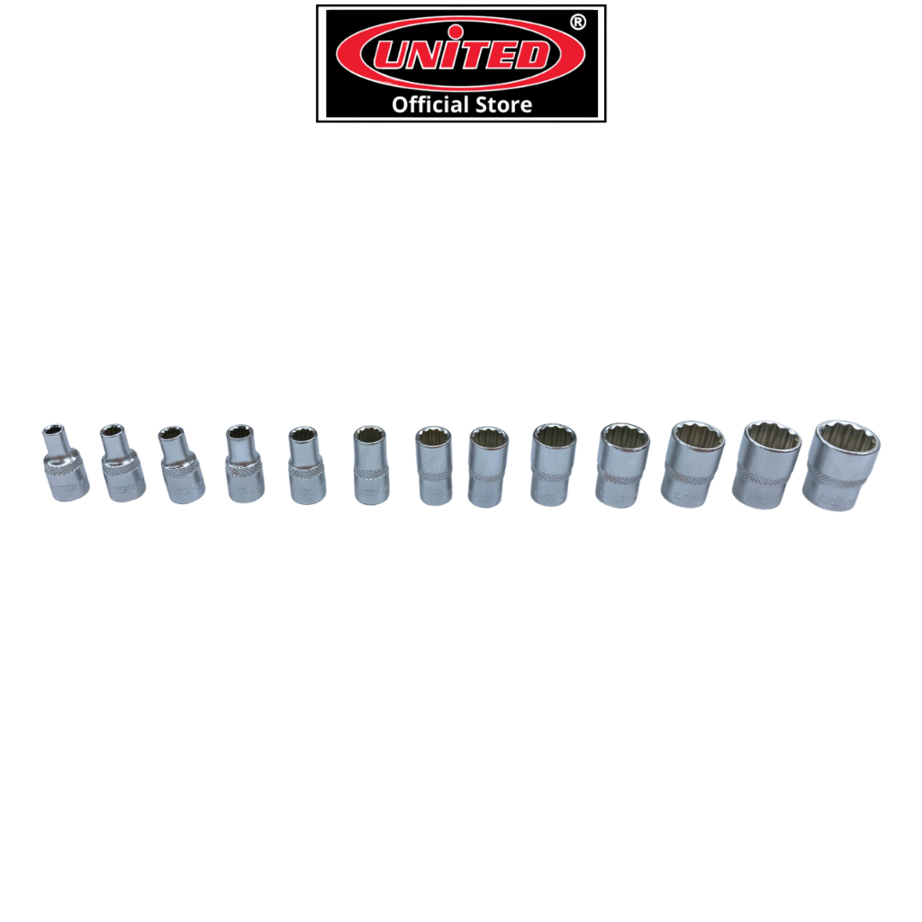 UNITED1/4" WHITE SOCKET (4MM - 14MM:12 POINT)