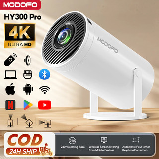 hy300 PRO Projector 4K wireless projector Wifi ultra hd mini  Portable projector screen  stand  Android 11 Bluetooth 5.0