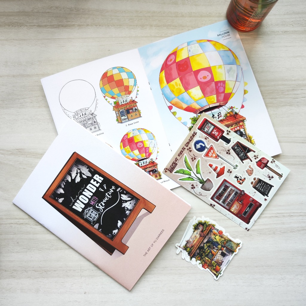 Where Wonder พบกับโครงสร้าง A5 Size Zine Art Book Booklet Café House Storefront Beautiful Shop Store