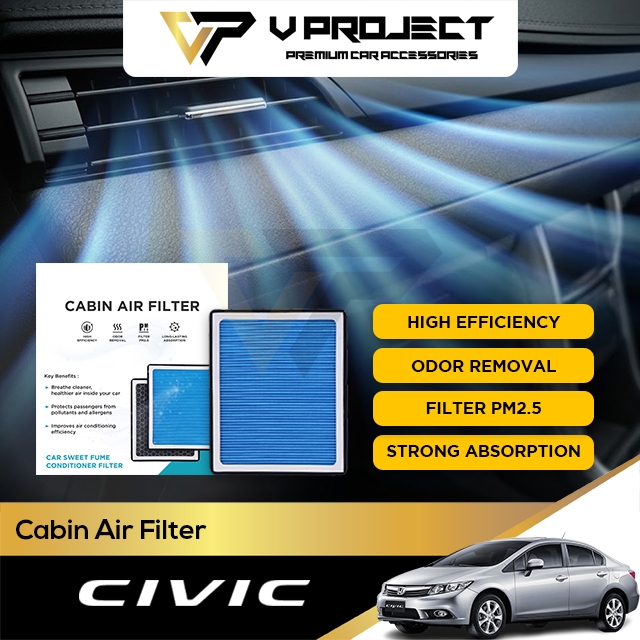 Honda Civic FB 9th TRO 1.8/2.0 2012–2016 Cabin Aircon Filter เครื่องปรับอากาศอัตโนมัติ Fresh Air FIL