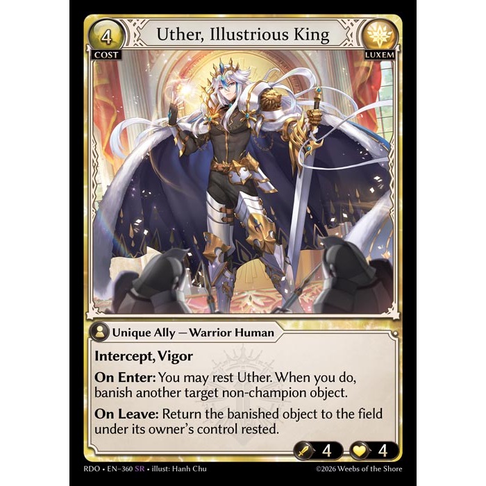 (GA) Grand Archive TCG - Uther, Illustrious King (SR) RDO 1st • EN–360 English Luxem