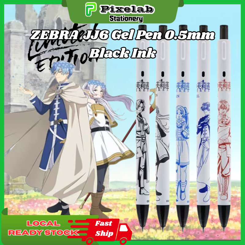 Limited Edition ZEBRA x Frieren JJ6 ปากกาเจล 0.5 มม.หมึกสีดําอะนิเมะเครื่องเขียนปากกาเขียนเรียบ