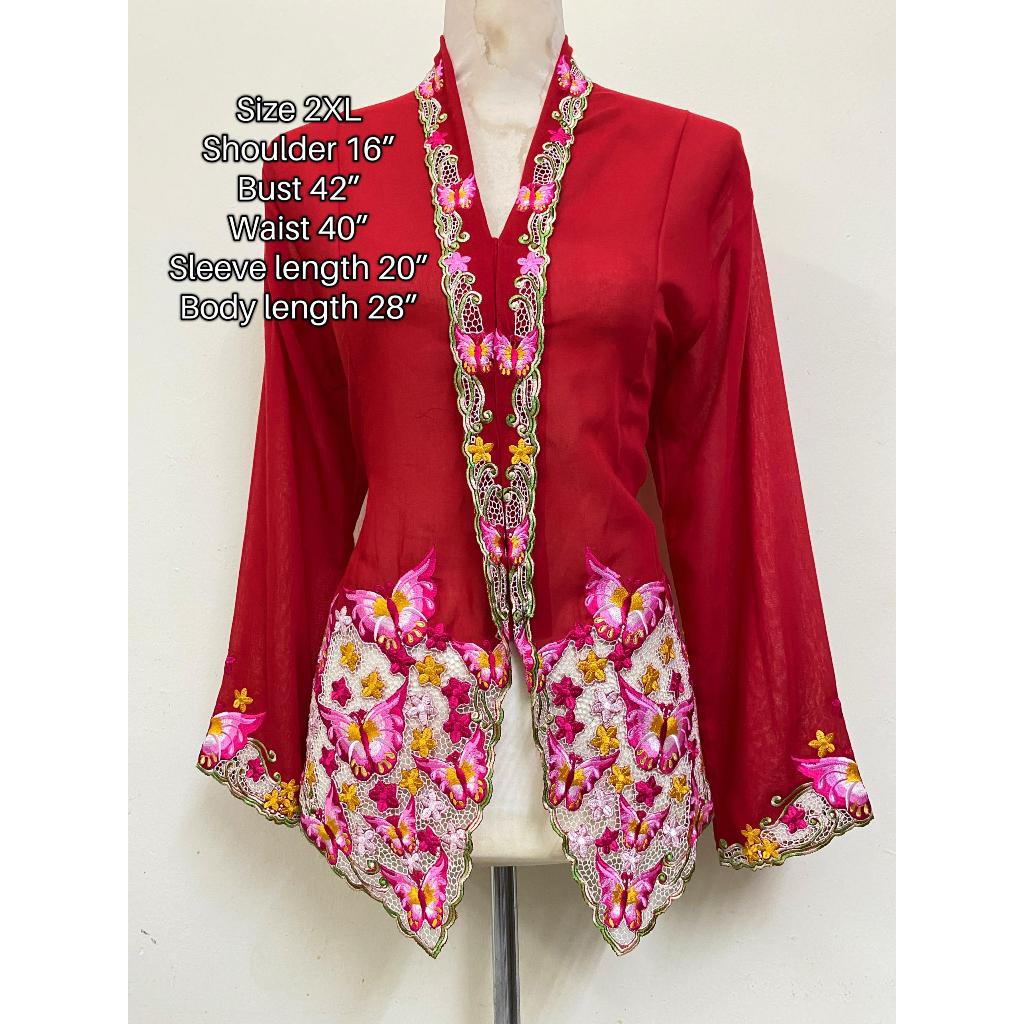 เสื้อ Nyonya Kebaya Plus Size มีกระดุม