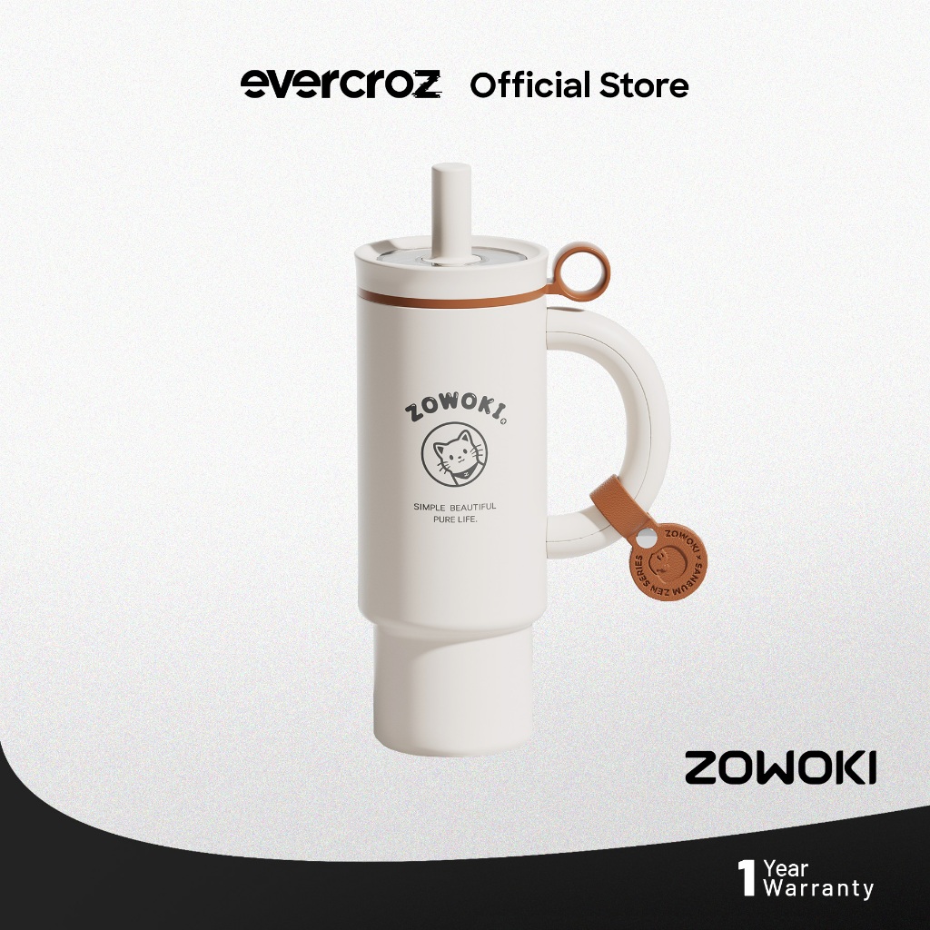 [HOT] Zowoki MW Bawang Cup แก้วน้ําสแตนเลสเก็บความร้อนพร้อมหลอด (1050ml)