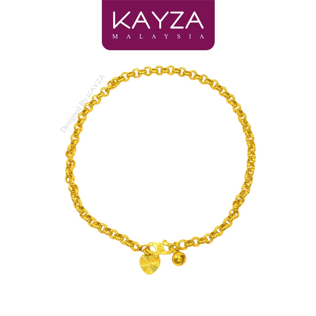 301A KAYZA Majestic Braid Anklet การออกแบบงานฝีมือใน emas - Reka Bentuk Gelang kaki