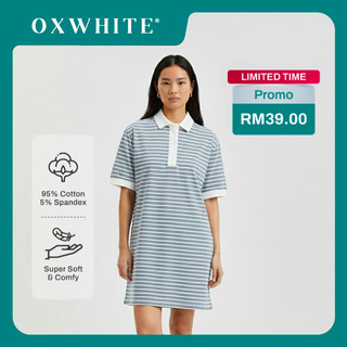 Oxwhite Women Stripes Polo T-Dress