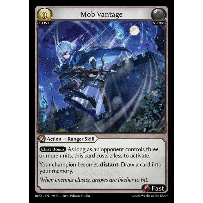 💥 CURIO FOIL Grand Archive TCG FOIL | ม็อบ Vantage (C) | EN-098  RDO CURIO FOIL การ์ดเดี่ยว