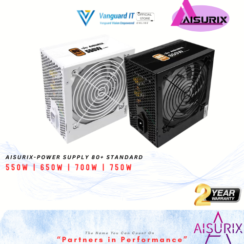 AISURIX [550W/650W/700W/750W ATX Power Supply PSU] เมนบอร์ดคอมพิวเตอร์แหล่งจ่ายไฟ 80Plus