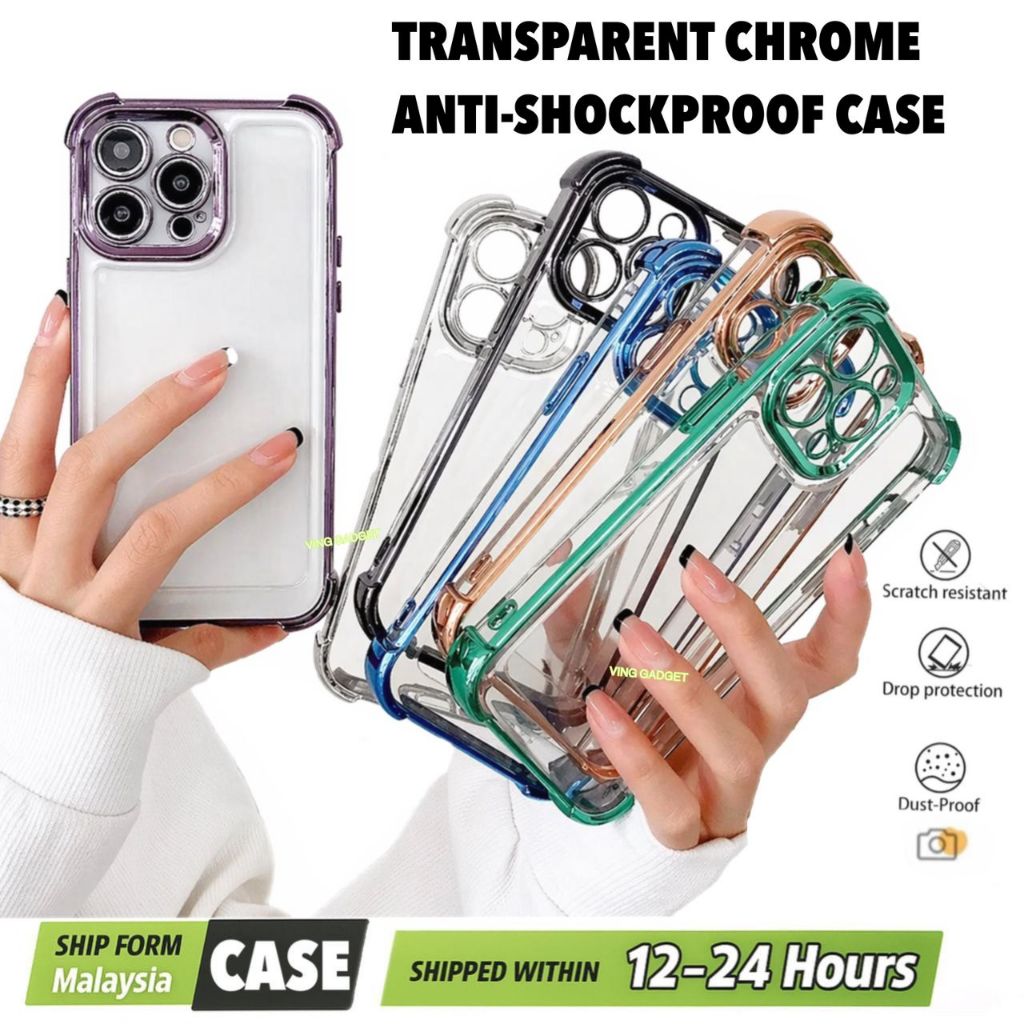 HONOR X6C /X6B TRANSPARENT CHROME AIR BAG เคสโทรศัพท์