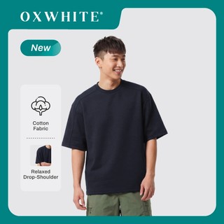 Oxwhite Men Oversized Shoulder Panelled Tee