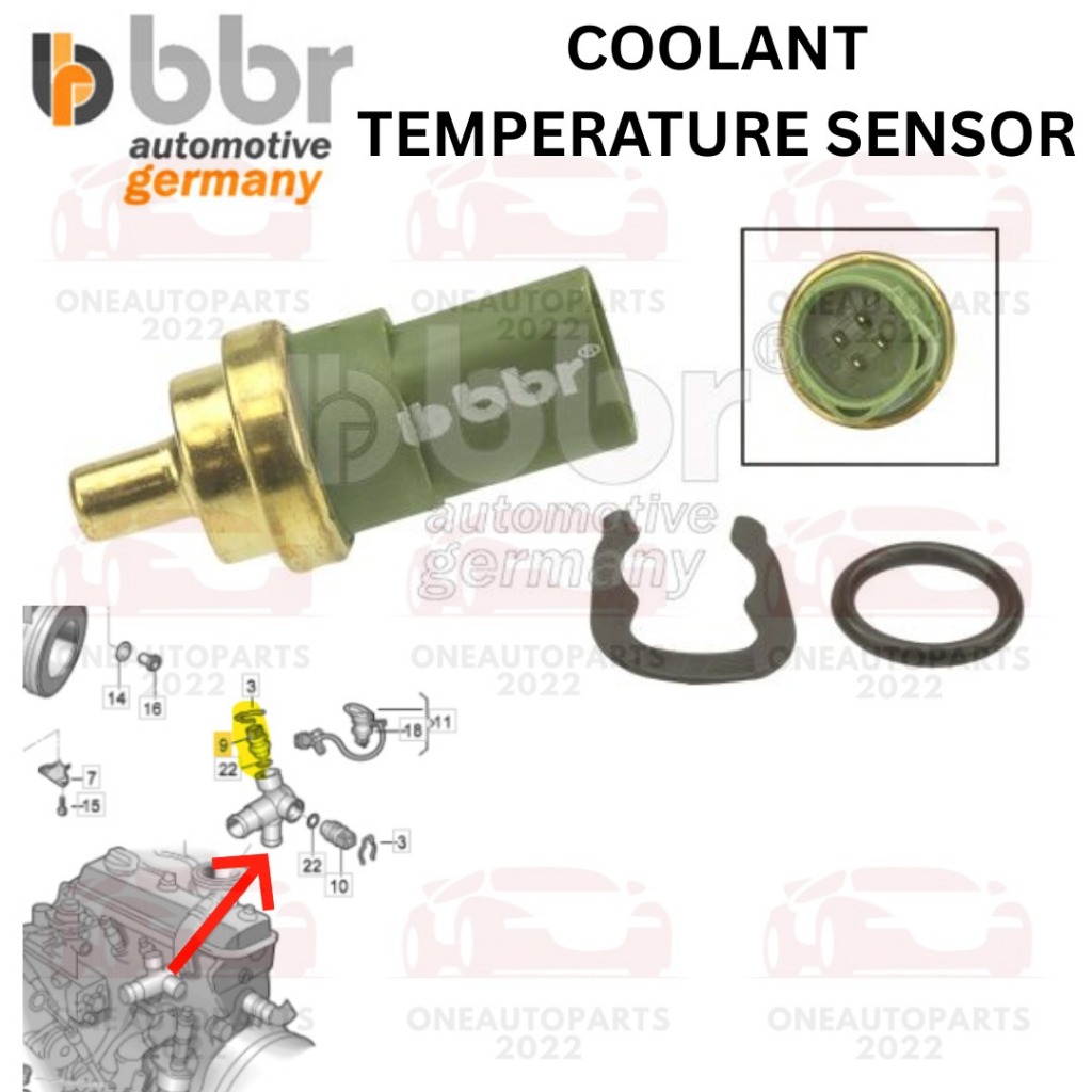 BBR COOLANT TEMPERATURE SENSOR AUDI TT 8N3 1.8T AUDI A4 B6 (8E8) 2.0 เครื่องยนต์ BWE