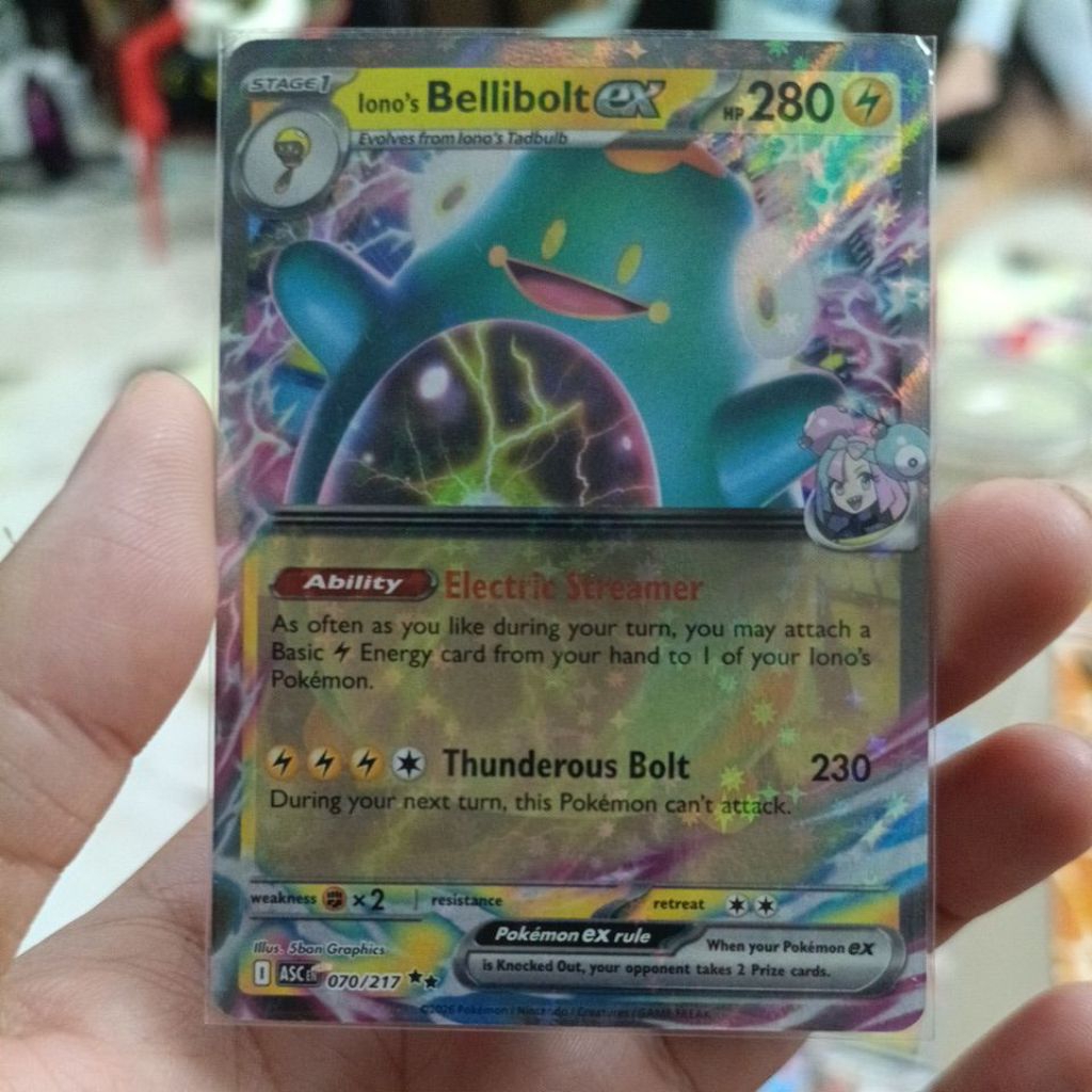 กระดิ่งของ Pokemon TCG Ionos Ex Ascended Heros